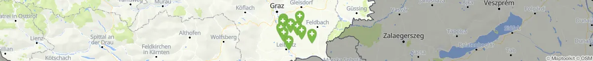 Map view for Pharmacies emergency services nearby Kirchbach-Zerlach (Südoststeiermark, Steiermark)